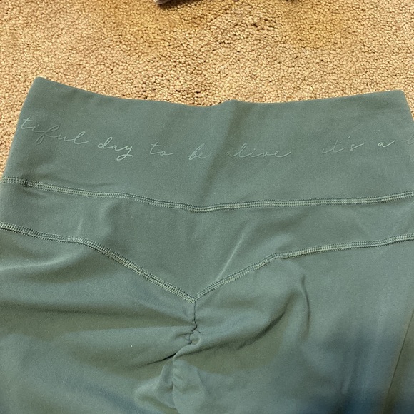 Gymshark Whitney Simmons - Sage/Teal Biker Shorts - Picture 4 of 4